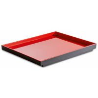 ASIA PLUS Buffettablett GN 1/2 - 32,5 x 26,5 x 3 cm, Melamin - Bordeaux/Schwarz href=