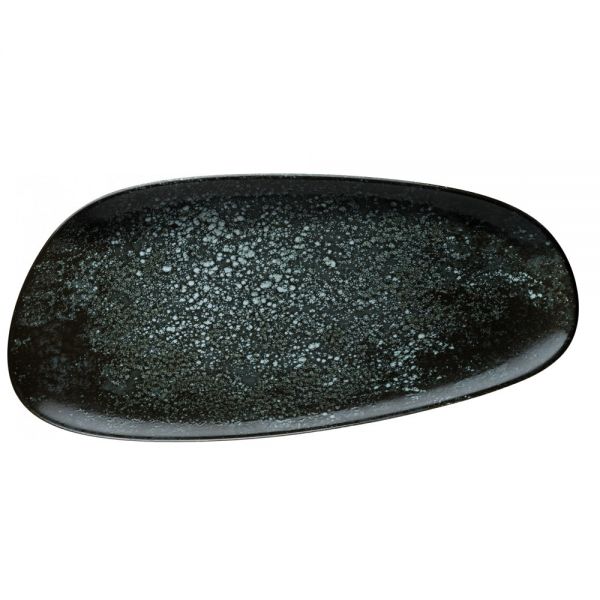 COSMOS BLACK Platte Ø 37 x 17 cm - organische Form