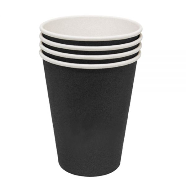 Kaffeebecher "To Go" - 230 ml - Ø 8,3 x 9 cm - Schwarz (1000 Stück)