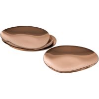 PEBBLES Teller (4-teilig) - 9 x 9 cm - Kupfer href=