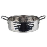 INOX Mini-Topf - Edelstahl gehämmert - Ø 15,5 x 5 cm (Inhalt 0,75 l) href=