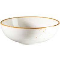 PINTAR Schüssel - 70 cl - (Ø 17 x 6 cm) - Weiß mit braunen Punkten href=