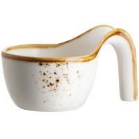 PINTAR Gourmetlöffel - 20 cl - (12,5 x 7,5 cm) - Weiß mit braunen Punkten href=