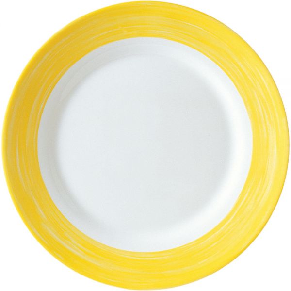 BRUSH Menüteller - Ø 25,4 cm - Yellow