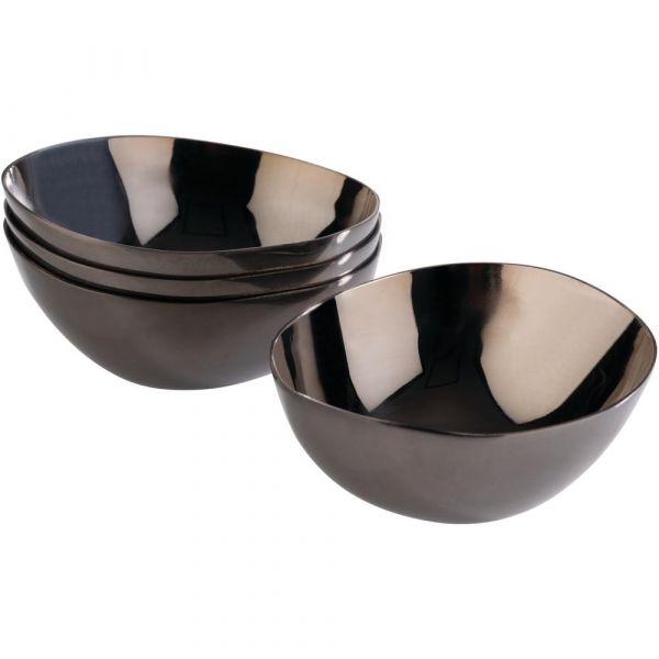 PEBBLES Schalen (4-teilig) - 6,5 x 6 x 2,5 cm - Schwarz