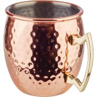 MOSCOW MULE Henkelbecher - 0,5 l - Kupfer-Look Hammerschlag glänzend href=