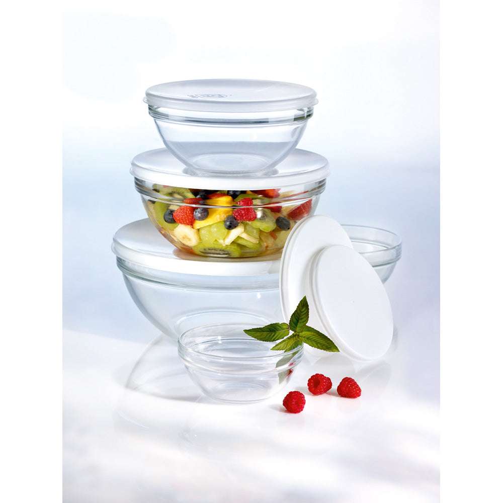 EMPILABLE Glasschüssel mit Deckel - Ø 12 x 5,5 cm (Inhalt 33 cl) | Schüsseln | Küchenwerkzeuge | Schule