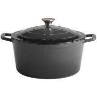5 STARS Gusseisentopf mit Deckel - 6 l - (Ø 28 x 13 cm) - Anthrazit href=