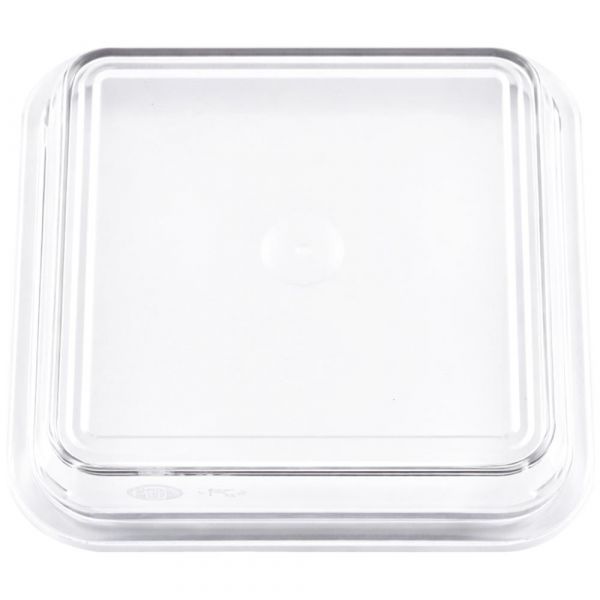EURO Domdeckel 11 x 11 x 3 cm - Klar (Tritan) - Steg innen