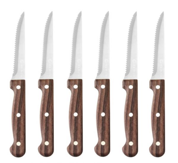 Steakmesser, braun - 21 cm (Set mit 6 Stück)