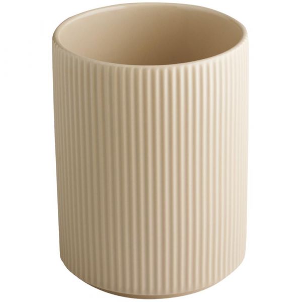 THE GRID Dressingtopf - 12,5 x 16,5 cm-1,3 l-Porzellan, Sand