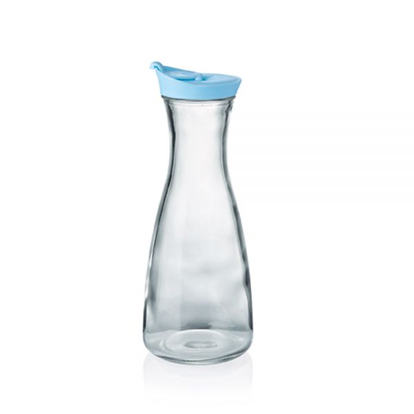 CLEVER Glas-Karaffe 0,9 l - Deckel PP - Blau