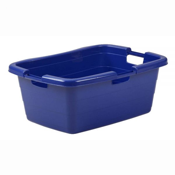 Wäschewanne "Ergonomic" 3 Griffmulden - 53 x 40 x 23 cm - 25 l - Blau