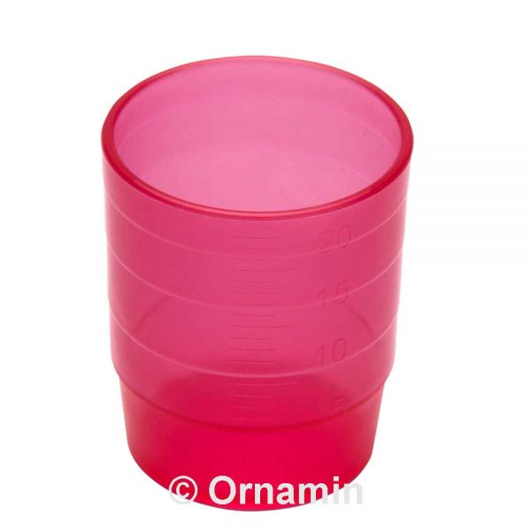 MODELL 1800 Einnahmebecher 25 ml - Ø 3,3 x 4 cm - Rot (PP)