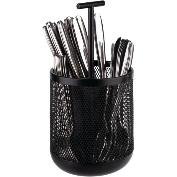 DART Besteckbehälter - (Ø 12 x 25 cm) - Metall - Schwarz