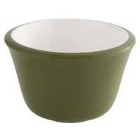 Dipschälchen  - (Ø 6 x 4 cm - 0,04l) - Melamin - Weiß/Grün (6 Stück) href=