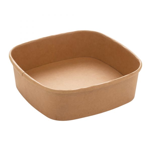 Salatschale - 17 x 17 x 5 cm - 900 ml - Pappe - Eckig (50 Stück)
