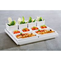ASIA PLUS Buffettablett GN 1/4 - 26,5 x 16,2 x 3 cm, Melamin - Weiß href=
