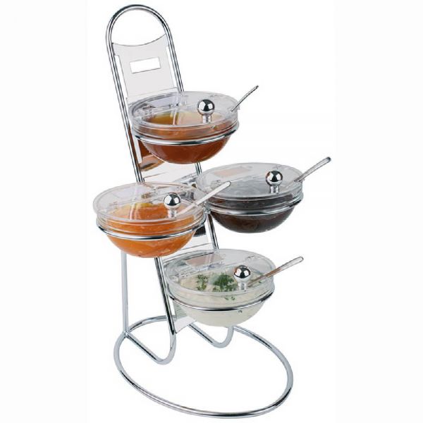 ELEGANT Konfitüre-Leiter - 3-stufig (4 Schüsseln á 0,5 Liter)