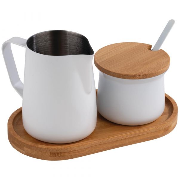 Milch &amp; Zucker-Set - 5- teilig - Weiß