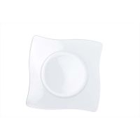 DURHAM Teller, Menü - 25,4 x 25,4 cm - geschwungene Fahne href=