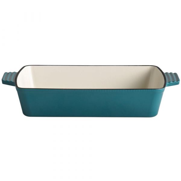 5 STARS Gusseisen-Auflaufform - 3,5 l - (33 x 24 x 6,5 cm) - Türkis