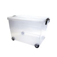 Transportbox 59 x 40 x 38 cm (60 l) - PP transparent - fahrbar href=