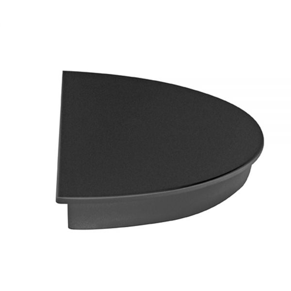Tortenplatte Melamin - Halbkreis Ø 32 cm - Schwarz