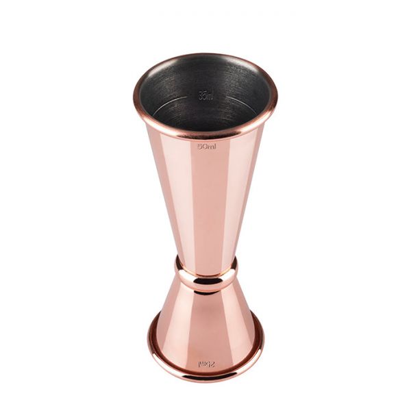 Barmaß Jigger - Ø 4 x 11 cm (25/50 ml) Edelstahl kupferfarben