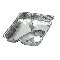 Alu-Menüschalen 3-teilig flach - 22,7 x 17,7 x 3 cm href=