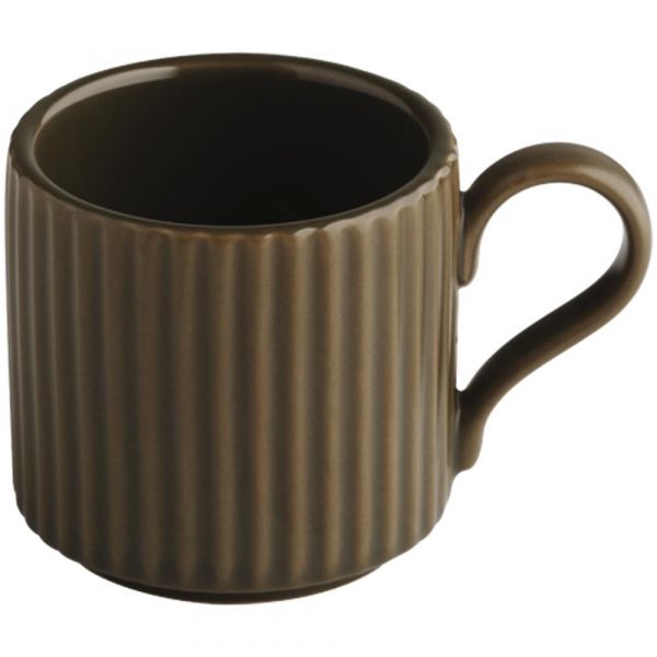 THE GRID Espressotasse - 6 x 6 cm - 8 cl - Porzellan, Mud