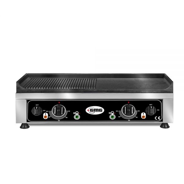 GMG Elektro-Grillplatte 70x50 ½ glatt, ½ gerillt - Tischgerät