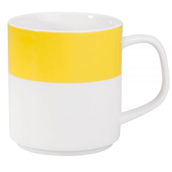 COLOURS Henkelbecher - 32 cl (stapelbar) - (Ø 8 x 8,7 cm) - Gelb