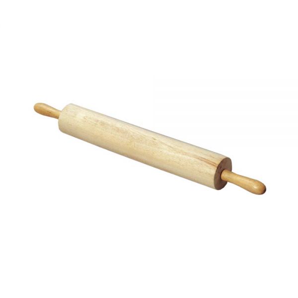Teigrolle Gummibaumholz Ø 8,3 x 45 cm - Gesamtlänge 64 cm
