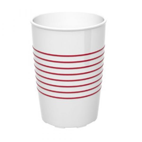 Trinkbecher M830 - 25 cl - Weiß - Rot
