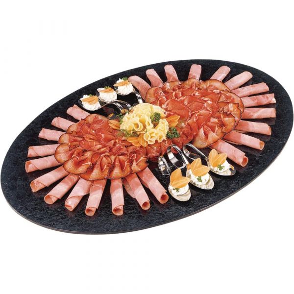 Kunstschieferplatte "Oval" - Größe 66 x 44 cm