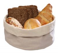 Brottasche beige - Ø 20 x 12 cm (Baumwolle, runde Form) href=