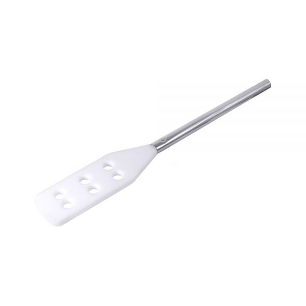 Rührspatel Edelstahl/PP perforiert - 32 x 11 cm, Länge 150 cm