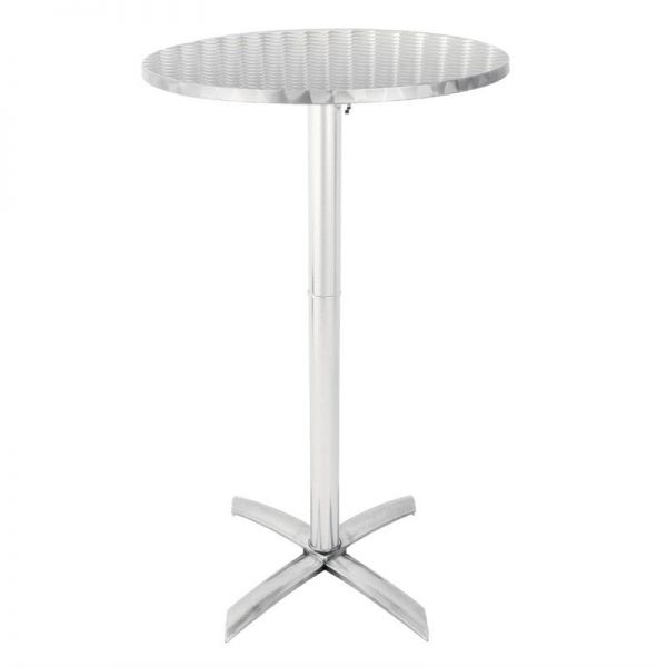 CIRCLES Klapp-Stehtisch - Ø 60 x 105 cm (Edelstahl)