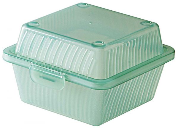ECO TAKE OUT Hamburger-Box - 12,5 x 13 x 8 cm - PP - grün