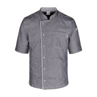 Herren-Kochjacke (Halbarm) - Grau href=