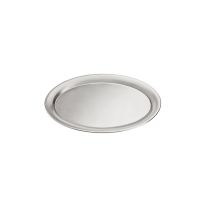 Café-Tablett oval - 19 x 15 cm (Edelstahl mattiert) href=