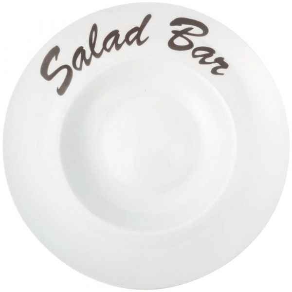 Salatteller Ø 30 x 6,2 cm mit Druck "Salad Bar"