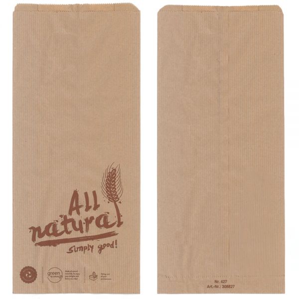 Bäckerfaltenbeutel All natural - 13 x 7 x 28 cm - braun
