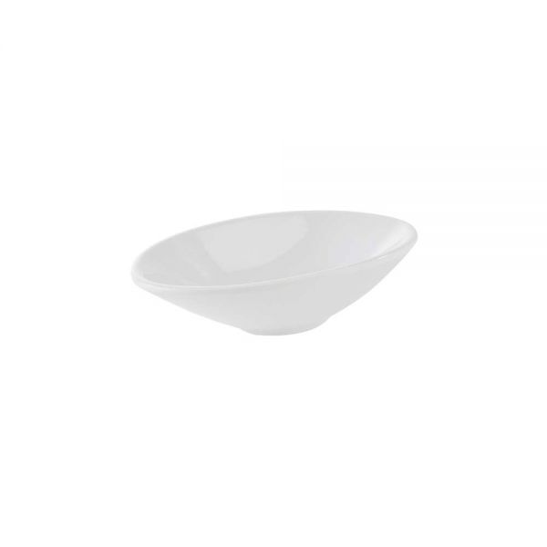 MINI Schüssel oval 13,5 x 7,5 x 3 cm (Inhalt 70 ml), Melamin - Weiß