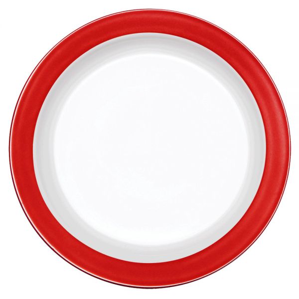 COLOURS Menüteller (mit Fahne) - (Ø 25,5 cm) - Rot