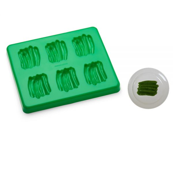 Silikonform mit Deckel "Grüne Bohnen" (6x 45 g)