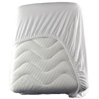 KUTA Elastik Jersey Spannbettlaken - 200 x 200 x 28 cm - Weiß href=
