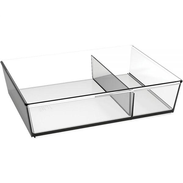 Modell 1263 Schale viereckig mit Steg 22 x 18 x 5 cm - Inhalt 90 cl - Klar (SAN)