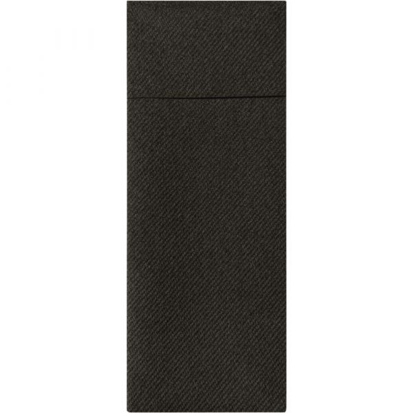 AIRLAID Bestecktasche 40 x 33 cm - 1/8-Falz (3 x 160 Stück) - Schwarz